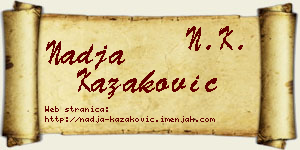 Nadja Kazaković vizit kartica